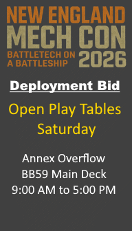 Deployment Bid: Saturday Open Play Tables
